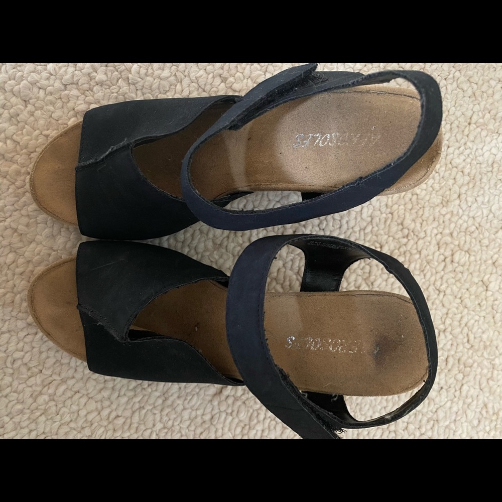Black Espadrilles Wedges size 8